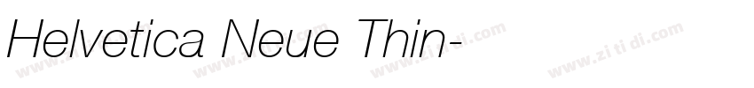 Helvetica Neue Thin字体转换